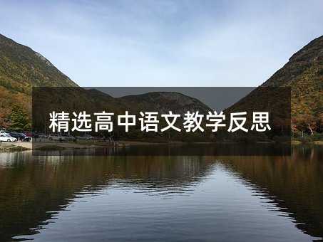 精选高中语文教学反思