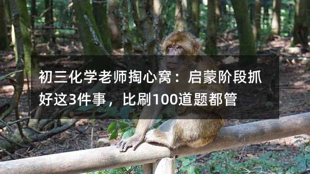 初三化学老师掏心窝:启蒙阶段抓好这3件事,比刷100道题都管用